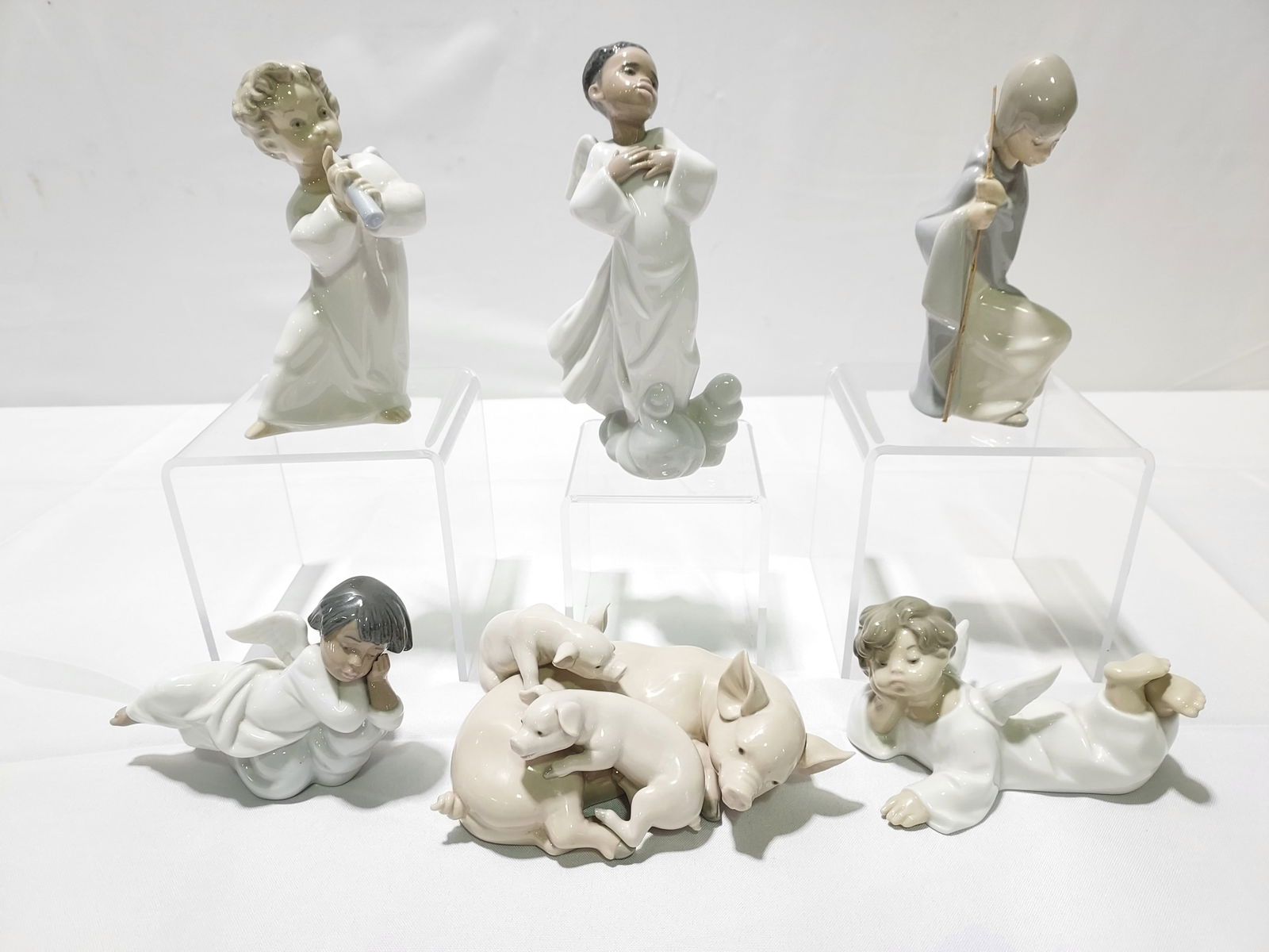 LOT OF 6 LLADRO SPANISH PORCELAIN