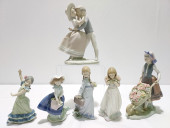LOT OF 6 LLADRO SPANISH PORCEL