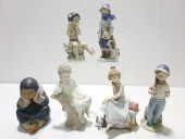 LOT OF 6 LLADRO SPANISH PORCEL
