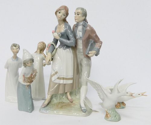 LOT OF 6 LLADRO SPANISH PORCELAIN
