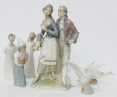 LOT OF 6 LLADRO SPANISH PORCEL