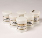 Lot of 6 milk glass ointment j