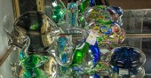 (LOT OF 6) MODERN GLASS FIGURE