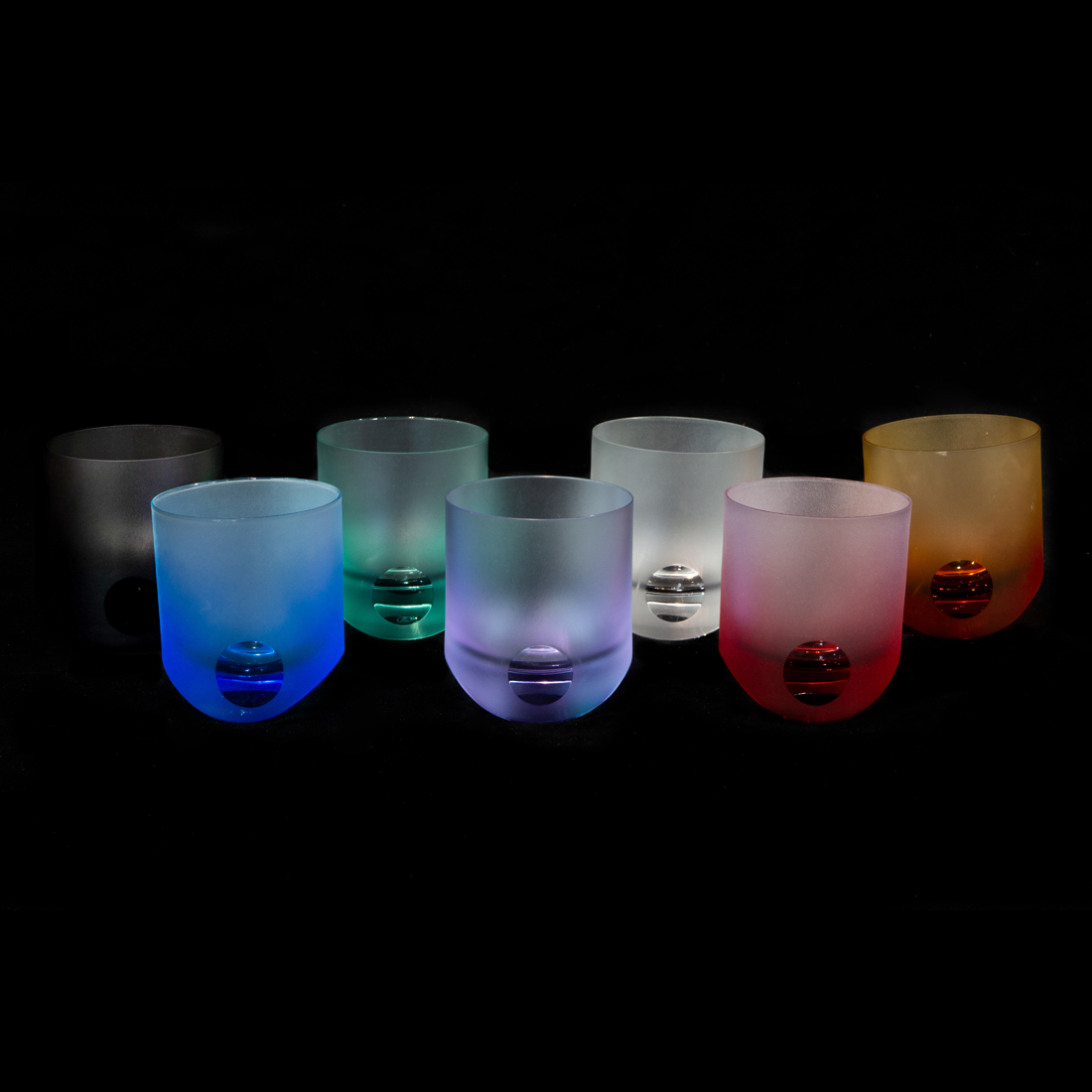 (LOT OF 6) MOSER FROSTED GLASS