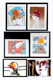 LOT OF 6 PETER MAX PRINTS: 1)