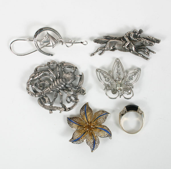 Lot of 6 pieces vintage sterling