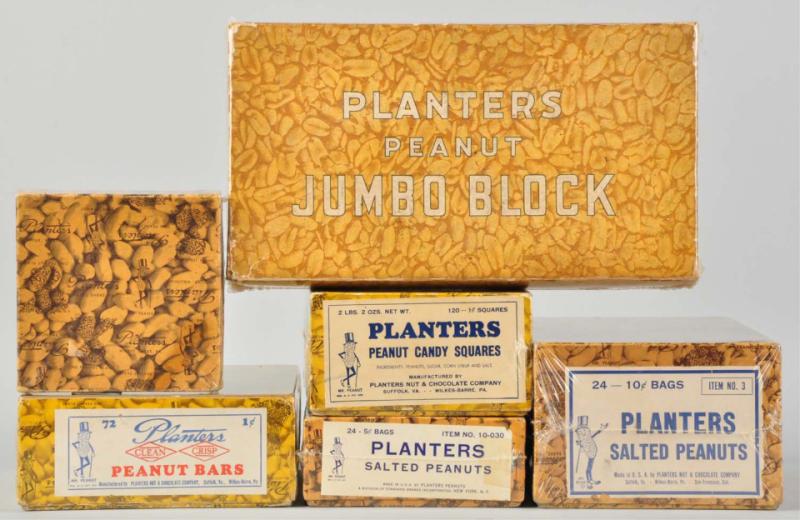 Lot of 6: Planters Peanut Boxes. 