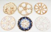 LOT OF 6 RARE OYSTER PLATES: H