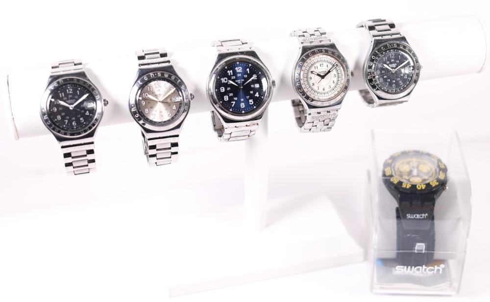 LOT OF 6 SWATCH WATCHES,