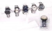 LOT OF 6 SWATCH WATCHES, STAIN