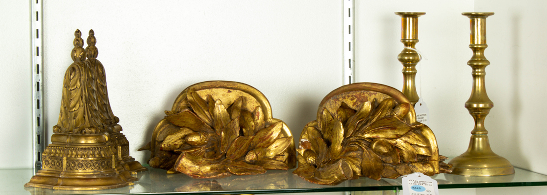 (LOT OF 6) TWO PAIRS OF GILTWOOD