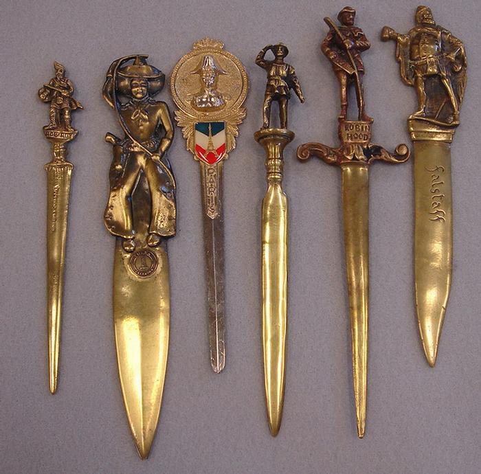 Lot of 6 vintage brass figural