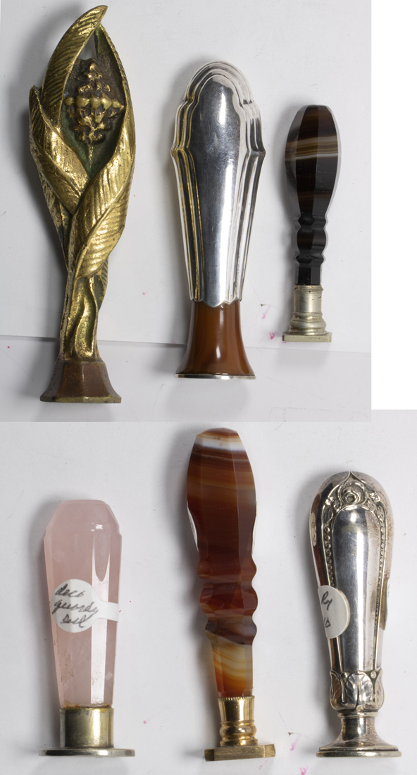 (LOT OF 6) WAX DESK SEALS INCLUDING