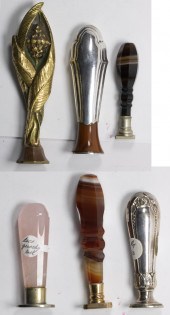 (LOT OF 6) WAX DESK SEALS INCL