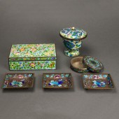 (LOT OF 7) CHINESE ENAMELED WA
