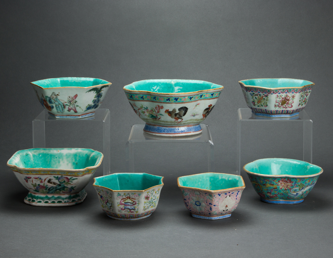 (LOT OF 7) CHINESE FAMILLE ROSE