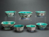 (LOT OF 7) CHINESE FAMILLE ROS