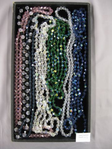 Lot of 7 Crystal Necklaces circa