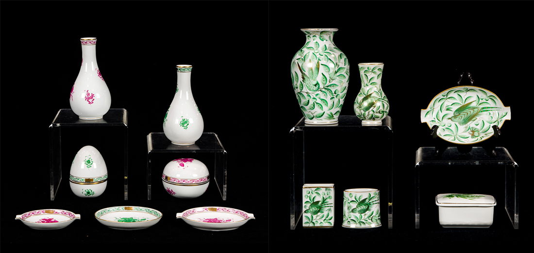 (LOT OF 7) HEREND PORCELAIN GROUP