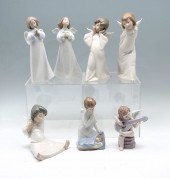 LOT OF 7 LLADRO ANGELS: 1) ''A