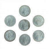 (LOT OF 7) MORGAN SILVER DOLLA