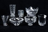 (LOT OF 7) ORREFORS GLASS VASE