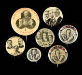 LOT OF 7: POLITICAL BUTTON TRI