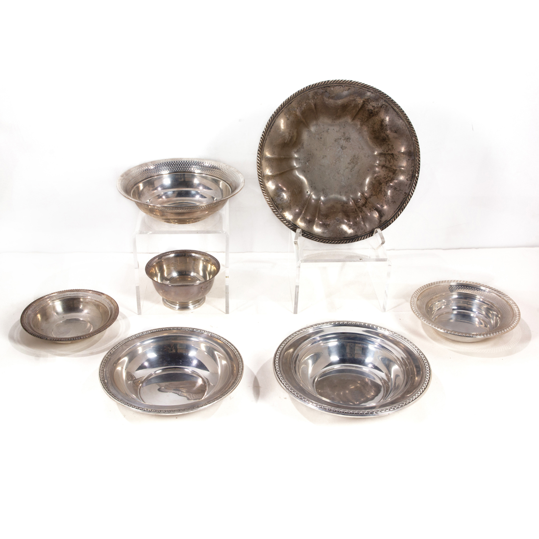(LOT OF 7) STERLING BOWLS IN