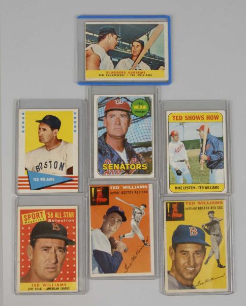 Lot of 7: Ted Williams Baseball