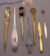 Lot of 7 vintage metal letter