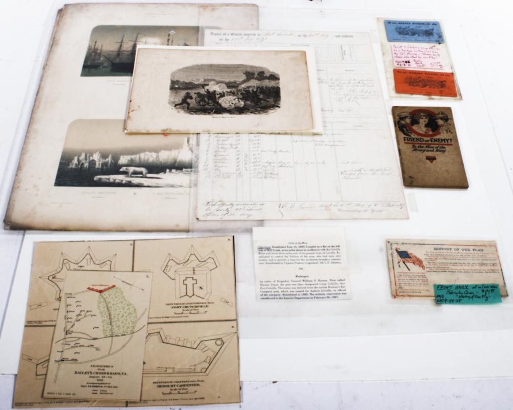 LOT OF 7 WAR MEMORABILIA: YMCA