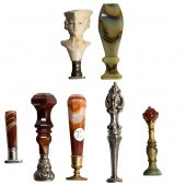 (LOT OF 7) WAX DESK SEALS INCL