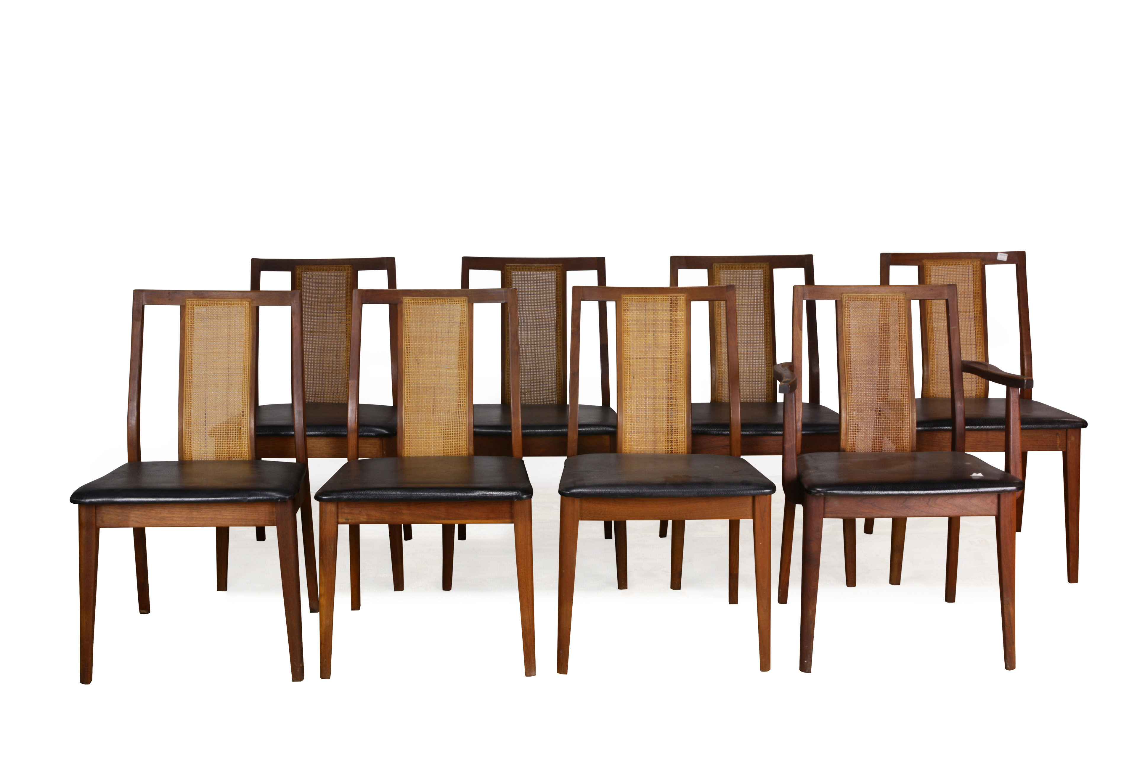 (LOT OF 8) AMERICAN MODERN WALNUT
