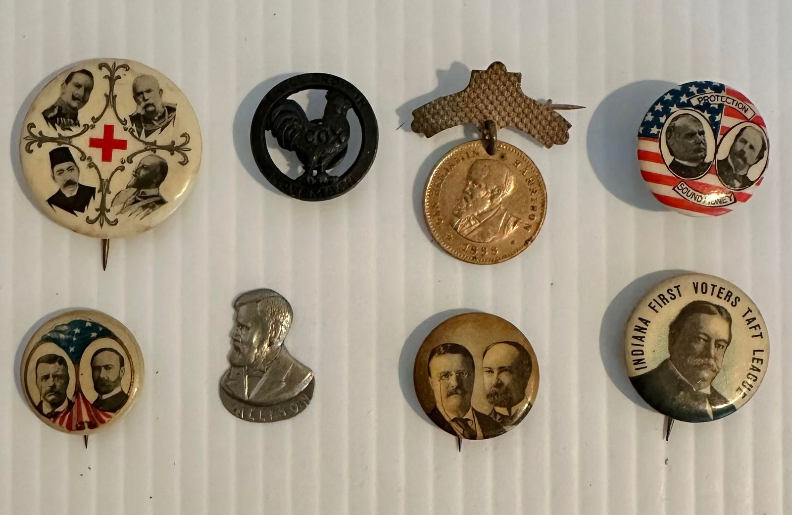 LOT OF 8 ANTIQUE POLITICAL CAMPAIGN