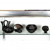 (LOT OF 8) BLACKWARE POTTERY G