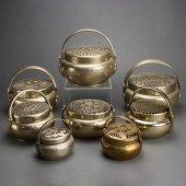 (LOT OF 8) CHINESE BRASS HAND