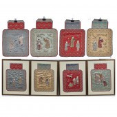 (LOT OF 8) CHINESE EMBROIDERED