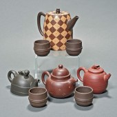 (LOT OF 8) CHINESE YIXING TEA