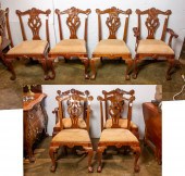 (LOT OF 8) CHIPPENDALE STYLE M