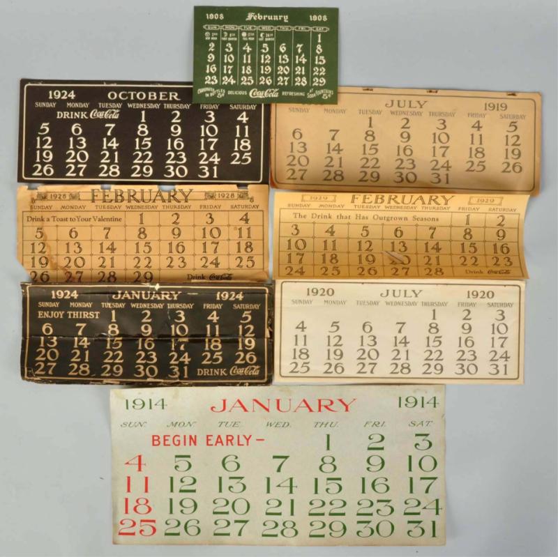 Lot of 8: Coca-Cola Calendar