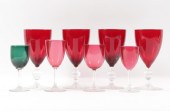 LOT OF 8 COLORED HAND BLOWN AR