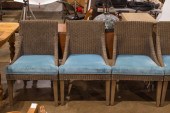 (LOT OF 8) GROUP OF WICKER DIN