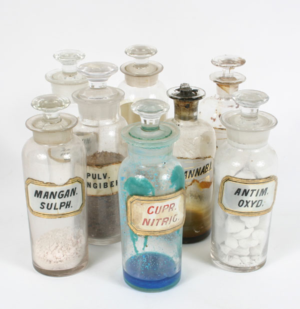 Lot of 8 Pharmacy apothecary
