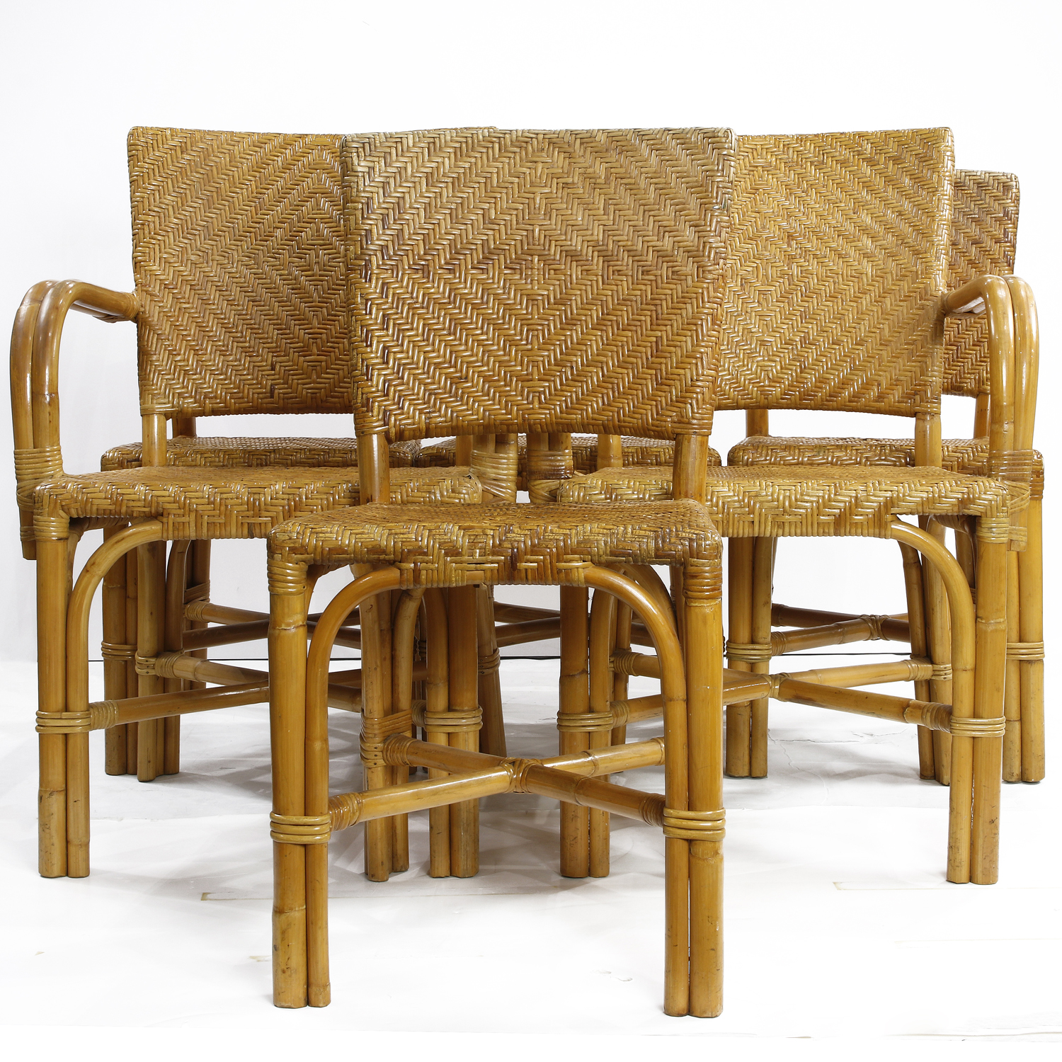 (LOT OF 8) RATTAN DINING SUITE (lot