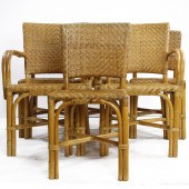 (LOT OF 8) RATTAN DINING SUITE