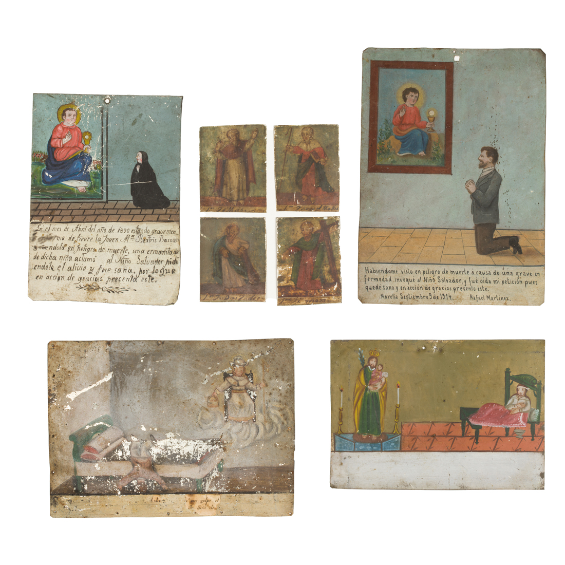 (LOT OF 8) SPANISH COLONIAL TIN