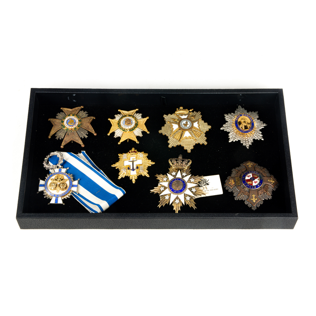 (LOT OF 8) STAR ENAMEL MEDALS