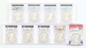 LOT OF 9: AMERICAN SILVER EAGL