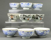 (LOT OF 9) CHINESE ENAMELED BO