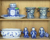 (LOT OF 9) CHINESE EXPORT BLUE